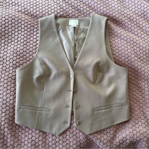 H&M Taupe Women's Sleeveless Tailored Vest